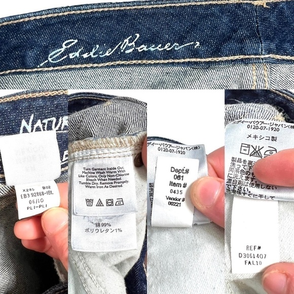 Eddie Bauer Y2K Natural Barely Bootcut Mid-Rise Medium Wash Skinny Jeans Size 6 - Picture 8 of 15